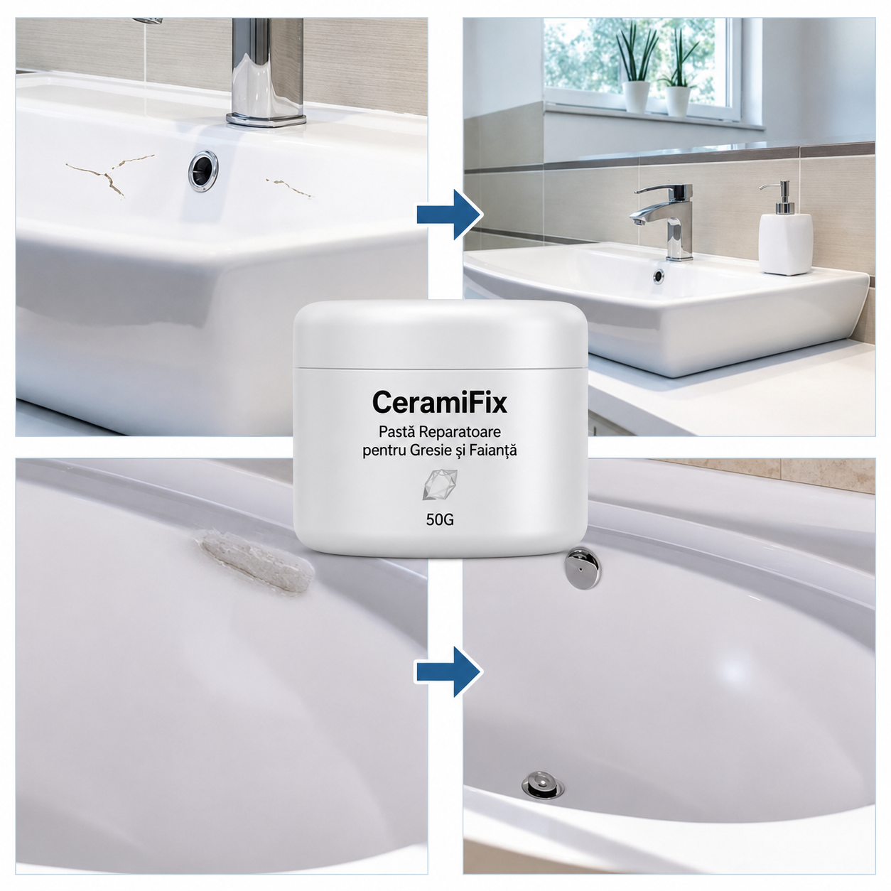 CERAMIFIX-Pastă Reparatoare pentru Gresie și Faianță