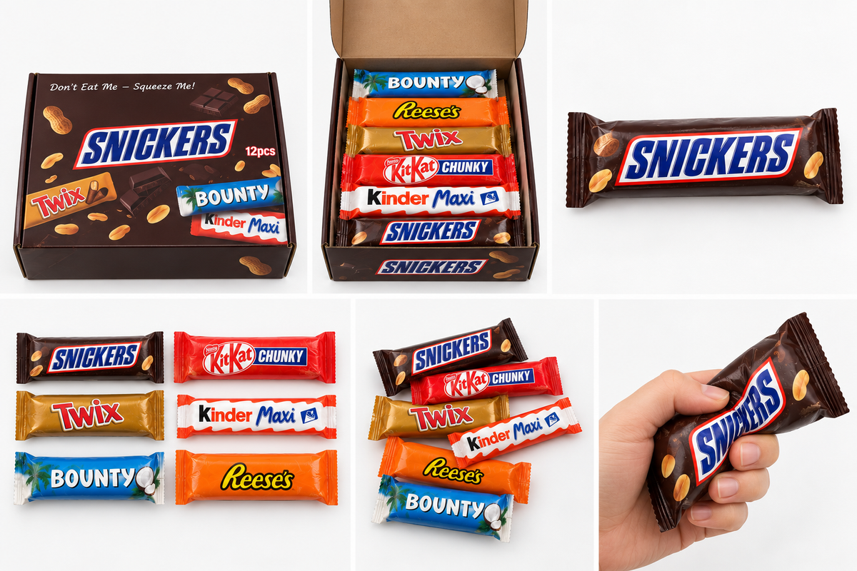 ChocoMix Squishy Box – Set 3 Bucăți 🍫✨