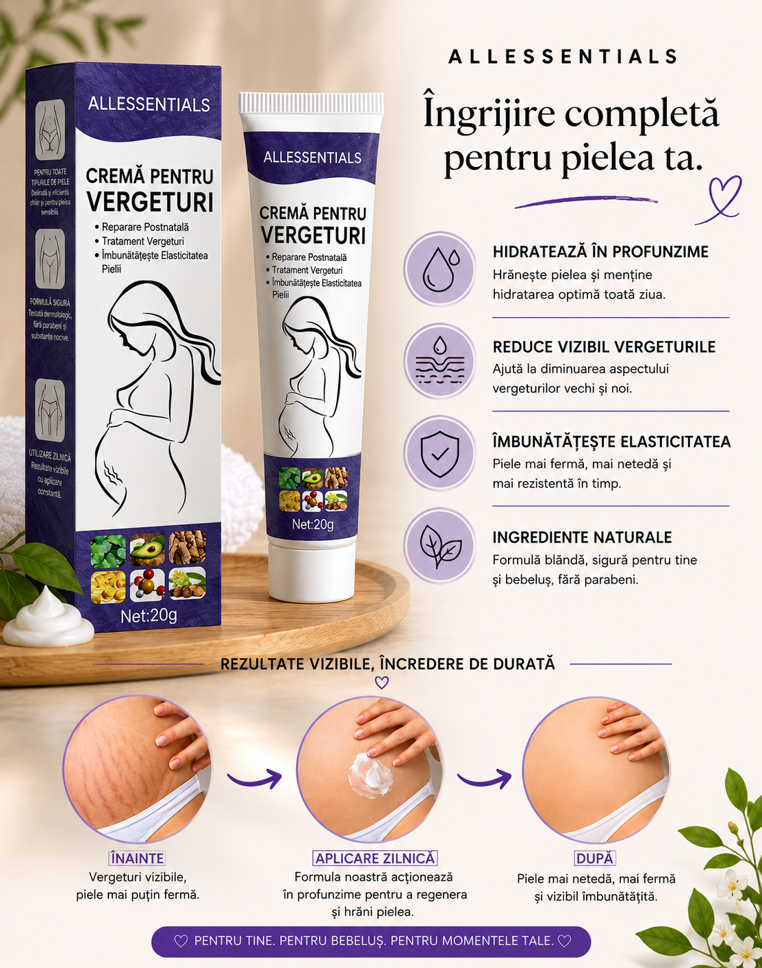 Crema Vergeturi – Elasticitate & Fermitate Rapidă™